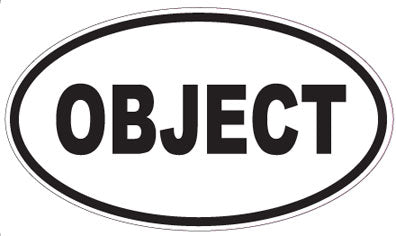 OBJECT - Oval Sticker