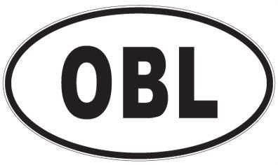 OBL - 3 Letter Initials Oval Sticker