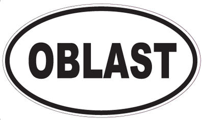 OBLAST - Oval Sticker
