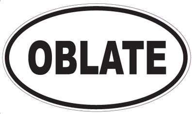OBLATE - Oval Sticker