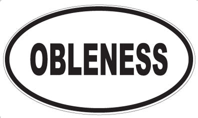 OBLENESS - Oval Sticker