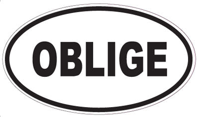 OBLIGE - Oval Sticker