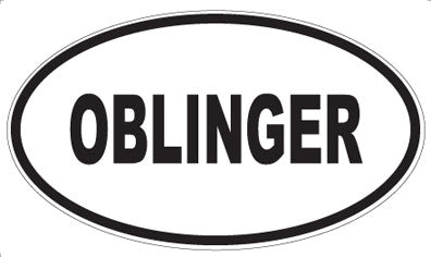 OBLINGER - Oval Sticker