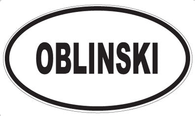 OBLINSKI - Oval Magnet