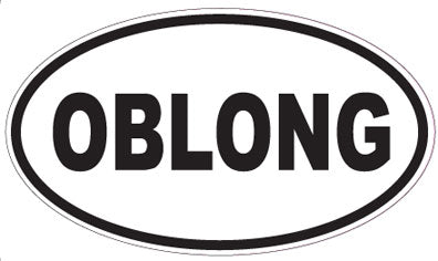OBLONG - Oval Sticker