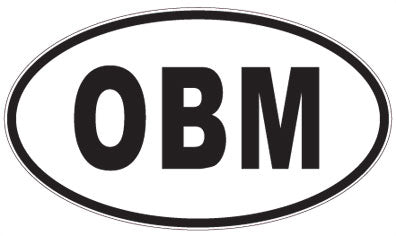 OBM - 3 Letter Initials Oval Sticker