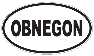 OBNEGON - Oval Sticker