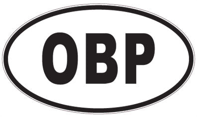 OBP - 3 Letter Initials Oval Sticker
