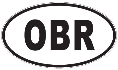 OBR - 3 Letter Initials Oval Sticker