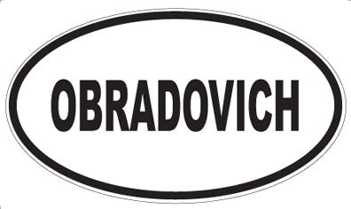 OBRADOVICH - Oval Magnet