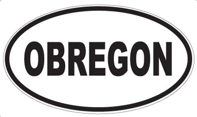 OBREGON - Oval Sticker