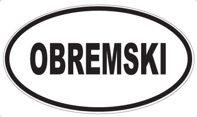 OBREMSKI - Oval Sticker