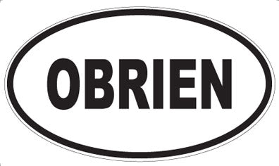 OBRIEN - Oval Magnet