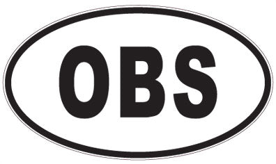 OBS - 3 Letter Initials Oval Sticker