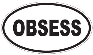 OBSESS - Oval Sticker