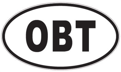 OBT - 3 Letter Initials Oval Sticker