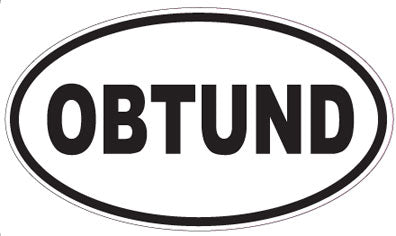 OBTUND - Oval Sticker