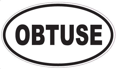 OBTUSE - Oval Sticker