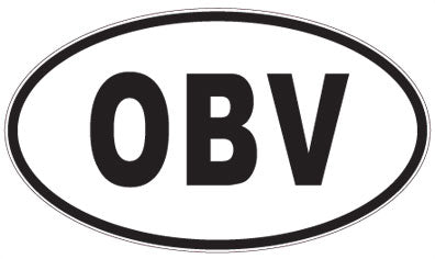 OBV - 3 Letter Initials Oval Sticker