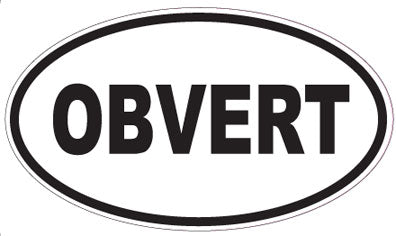 OBVERT - Oval Sticker