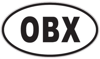 OBX - 3 Letter Initials Oval Sticker