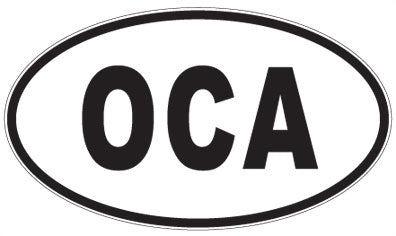 OCA - 3 Letter Initials Oval Sticker