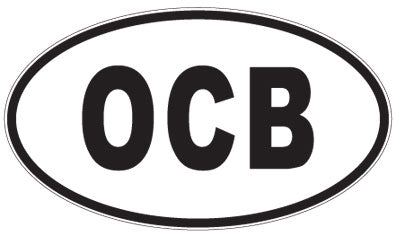 OCB - 3 Letter Initials Oval Sticker
