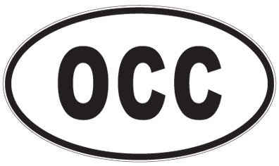 OCC - 3 Letter Initials Oval Sticker