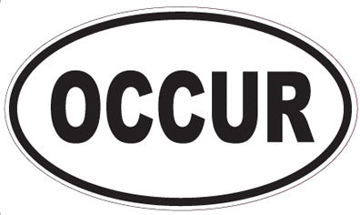 OCCUR - Oval Sticker