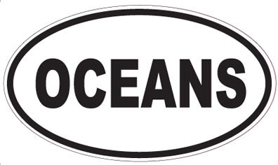 OCEANS - Oval Sticker