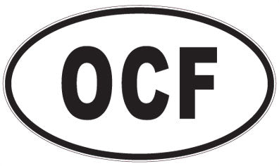 OCF - 3 Letter Initials Oval Sticker
