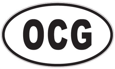 OCG - 3 Letter Initials Oval Sticker