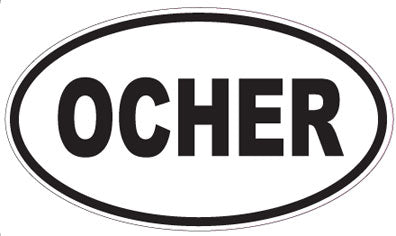 OCHER - Oval Sticker