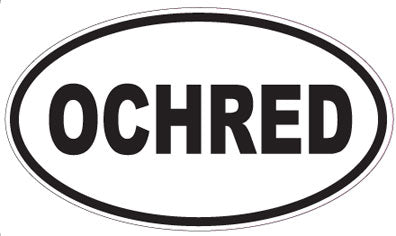 OCHRED - Oval Sticker