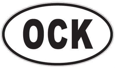 OCK - 3 Letter Initials Oval Sticker