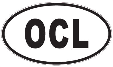 OCL - 3 Letter Initials Oval Sticker
