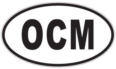 OCM - 3 Letter Initials Oval Sticker