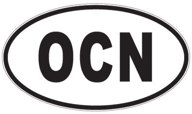 OCN - 3 Letter Initials Oval Sticker