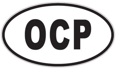 OCP - 3 Letter Initials Oval Sticker
