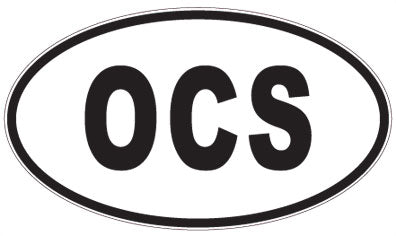 OCS - 3 Letter Initials Oval Sticker