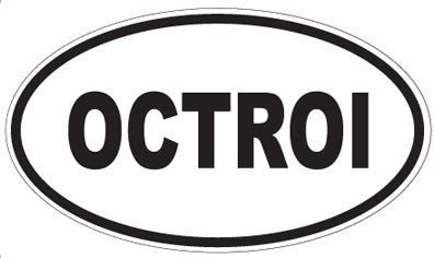 OCTROI - Oval Sticker