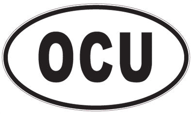 OCU - 3 Letter Initials Oval Sticker