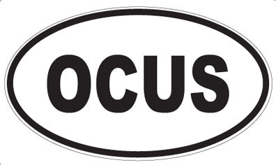 OCUS - Oval Sticker