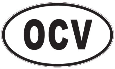 OCV - 3 Letter Initials Oval Sticker