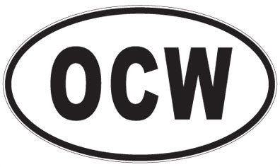 OCW - 3 Letter Initials Oval Sticker