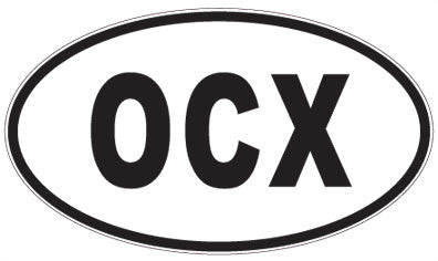 OCX - 3 Letter Initials Oval Sticker
