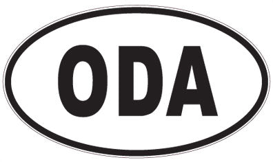 ODA - 3 Letter Initials Oval Sticker