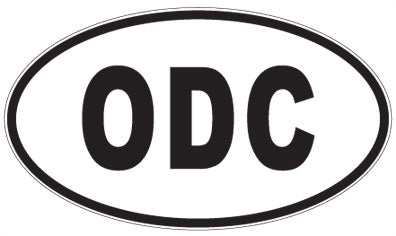 ODC - 3 Letter Initials Oval Sticker