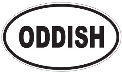 ODDISH - Oval Sticker