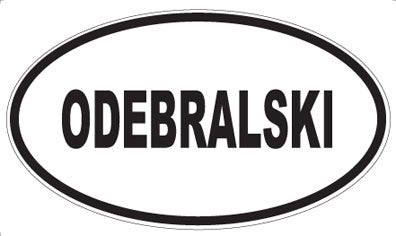 ODEBRALSKI - Oval Sticker